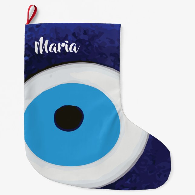 Meia De Natal Grande Olho mau (Frente)