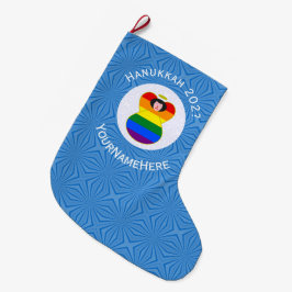 Meia De Natal Grande Orgulho gay Angel Black Hair Hanukkah Flag Persona