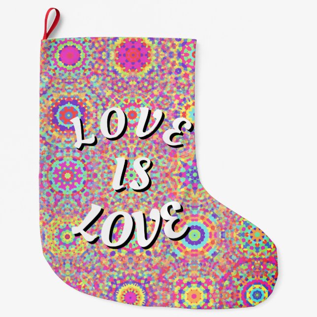 Meia De Natal Grande Orgulho Love Is Love (Frente)