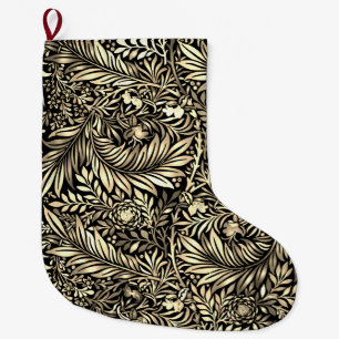 Meia De Natal Grande Ouro Fern
