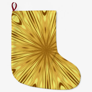 Meia De Natal Grande Ouro Líquido: Zênite Dourado Férias Personalizad