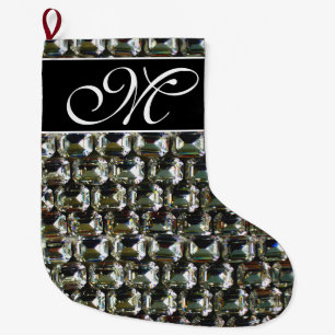 Meia De Natal Grande Ouros, elegante vintage gemstones roxos
