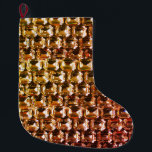 Meia De Natal Grande Ouros, elegante vintage gemstones roxos<br><div class="desc">Velho brilho de Hollywood e glamour - elegantes diamantes amarelo alaranjados, padrão de gemstone. Uma ideia de presente de excelente para o Natal, aniversários ou só porque ela é maravilhosa! - Dê esta bagagem glamourosa moderna, fabulosa, moderna, divertida e brilhante à sua pessoa favorita! O texto pode ser alterado usando...</div>