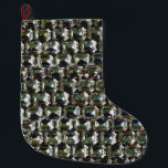 Meia De Natal Grande Ouros, elegantes pedras de gemido de safra<br><div class="desc">Velho brilho de Hollywood e diamantes elegantes, padrão de gemstone. Uma ideia de presente de excelente para o Natal, aniversários ou só porque ela é maravilhosa! - Dê esta bagagem glamourosa moderna, fabulosa, moderna, divertida e brilhante à sua pessoa favorita! O texto pode ser alterado usando a guia personalizar/ personalizar....</div>