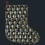 Meia De Natal Grande Ouros, elegantes pedras de gemido de safra<br><div class="desc">Velho brilho de Hollywood e diamantes elegantes, padrão de gemstone. Uma ideia de presente de excelente para o Natal, aniversários ou só porque ela é maravilhosa! - Dê esta bagagem glamourosa moderna, fabulosa, moderna, divertida e brilhante à sua pessoa favorita! O texto pode ser alterado usando a guia personalizar/ personalizar....</div>