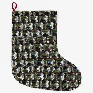 Meia De Natal Grande Ouros, elegantes pedras de gemido de safra