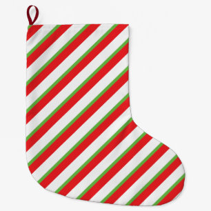 Meia De Natal Grande Padrão das linhas diagonal de Natal Stocks
