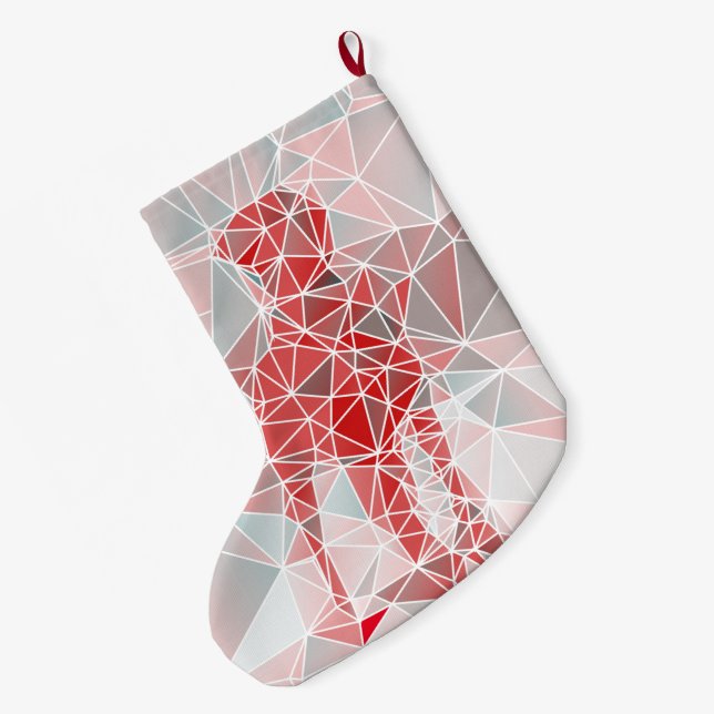 Meia De Natal Grande Padrão de Grande Danês para Meias (Verso (Pendurada))