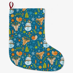 Meia De Natal Grande Padrão de Natal bonito