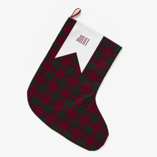 Meia De Natal Grande Padrão de Xadrez do MacDougall Clan Origineux Tart