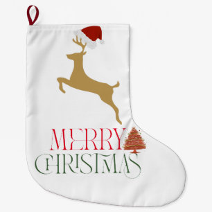 Meia De Natal Grande Padrão escandinavo de Natal Chic