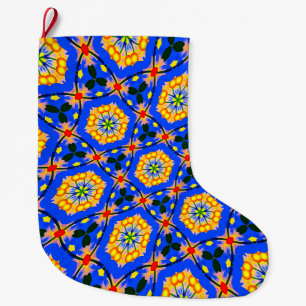 Meia De Natal Grande Padrão estético floral