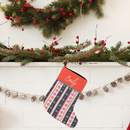 Meia De Natal Grande Padrões de doce feio Feliz Natal