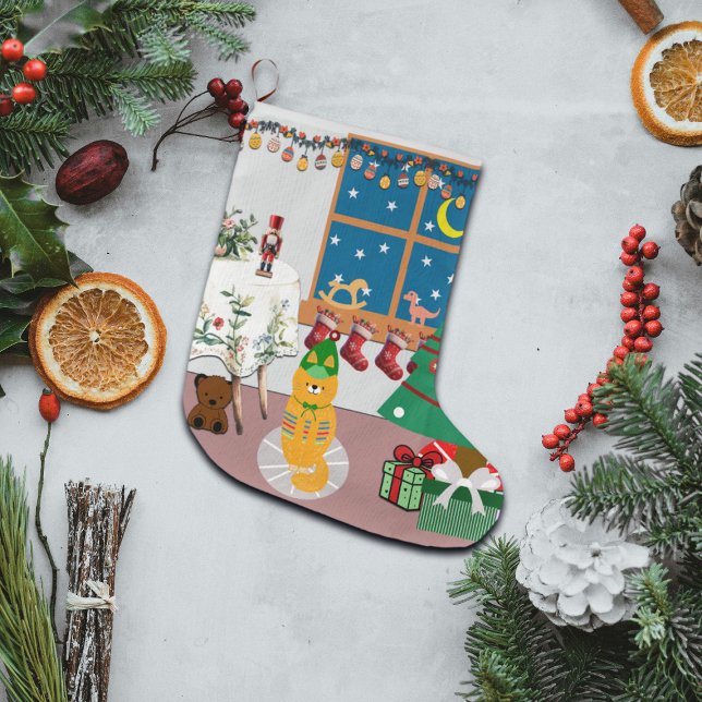 Meia De Natal Grande Página inicial da ilustração de feriados (Criador carregado)