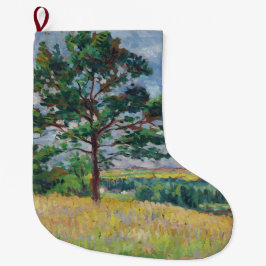 Meia De Natal Grande Paisagem rural em Méréville, França (Arte)