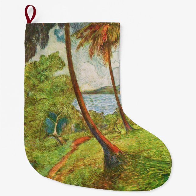 Meia De Natal Grande Paisagem tropical em Martinica (Charles Laval) (Frente)