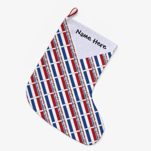 Meia De Natal Grande Países Baixos Bandeira Neerlandesa Preta Pessoal e