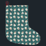 Meia De Natal Grande Papai Noel Felry Natal<br><div class="desc">Ótima ilustração de três rostos de Papai Noel. Perfeito para o feriado.</div>