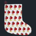 Meia De Natal Grande Papai Noel Vestindo Big Yellow Boots<br><div class="desc">Papai Noel vestindo botas amarelas gigantes para se sentir na moda e confortável para entregar presentes no Natal. Aproveite este produto divertido.</div>