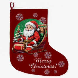 Meia De Natal Grande Papais noeis de Natal na Parada de Sleighs