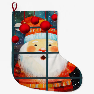 MEIA DE NATAL GRANDE PAPAIS NOEIS NA JANELA HO HO HO HO