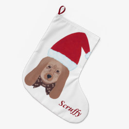 Meia De Natal Grande Papais noeis Personalizados Cachorro de Natal