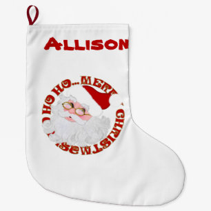 Meia De Natal Grande Papais noeis personalizados para o Natal