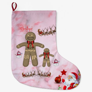 Meia De Natal Grande Parada de Natal, Elf Snowman Gingerbird Man