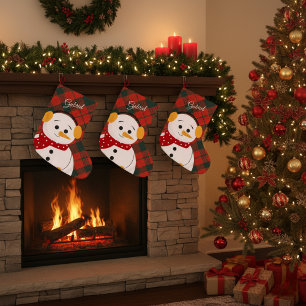 Meia De Natal Grande Parada de Natal personalizada com bonitinho Snowma