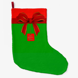 Meia De Natal Grande Parada de Natal Vermelho e Verde