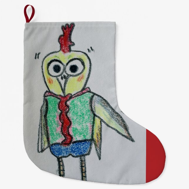 Meia De Natal Grande Paragem de Natal de Frango (Frente)