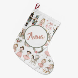 Meia De Natal Grande Pastel Christmas Pattern Custom Name Stocking