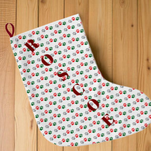 Meia De Natal Grande Patas de Natal