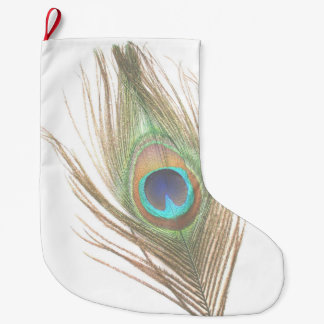 Meia De Natal Grande Peacock Feather Double