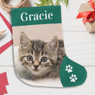 Meia De Natal Grande Personalizado de Feriado de Foto Personalizado de 