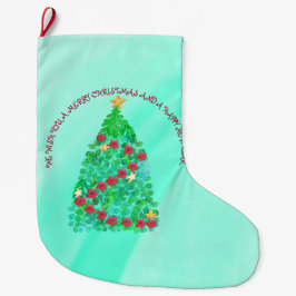 MEIA DE NATAL GRANDE PERSONALIZADO, DESEJAMOS UM NATAL DE MERGULHO.