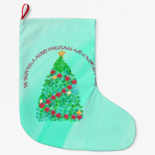 MEIA DE NATAL GRANDE PERSONALIZADO, DESEJAMOS UM NATAL DE MERGULHO