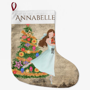 Meia De Natal Grande Personalizado O Feriado Do Balé Nutcracker Clara