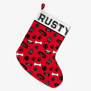 Meia De Natal Grande Personalizado Para o Seu Cão de Estimação