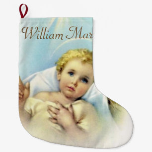Meia De Natal Grande Personalize o bebê Jesus
