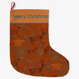 Meia De Natal Grande Petróglifos do Sudoeste Personalizados