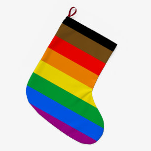 Meia De Natal Grande Philly Rainbow Pride Flag