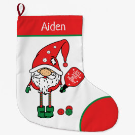 Meia De Natal Grande Pickleball Santas Grande Banho de Natal