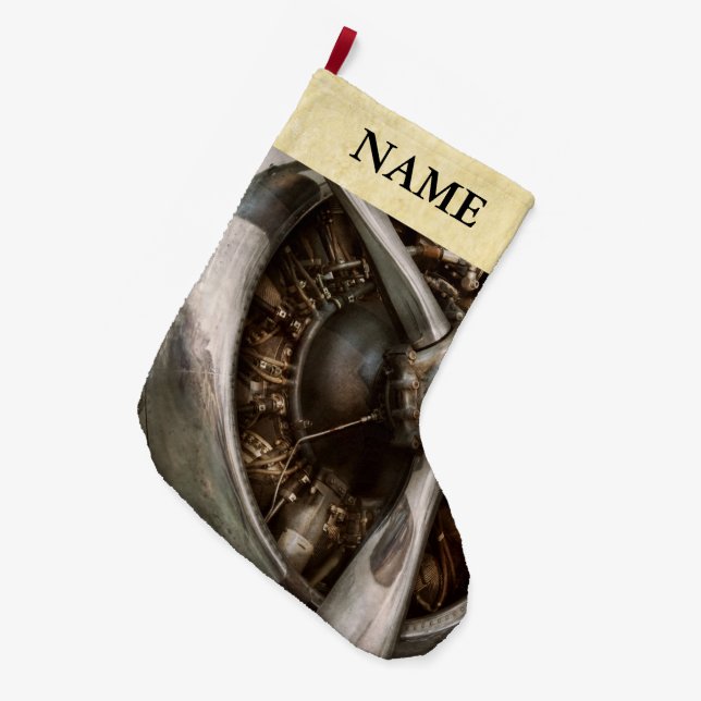 Meia De Natal Grande Piloto - suporte - propulsão (Frente (Pendurada))