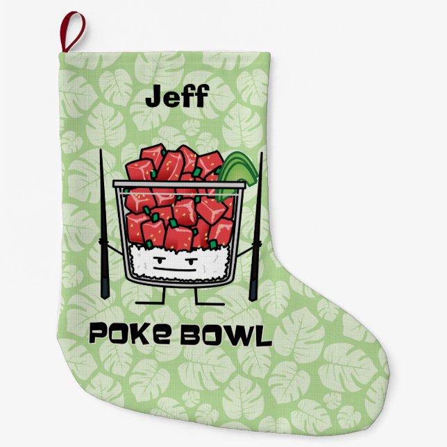 Meia De Natal Grande Pique o aku dos chopsticks da salada dos peixes (Frente)