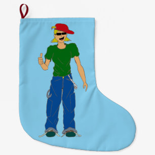 Meia De Natal Grande polegares para cima