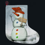 Meia De Natal Grande Polo Norte Snowman<br><div class="desc">Polo Norte Snowman</div>