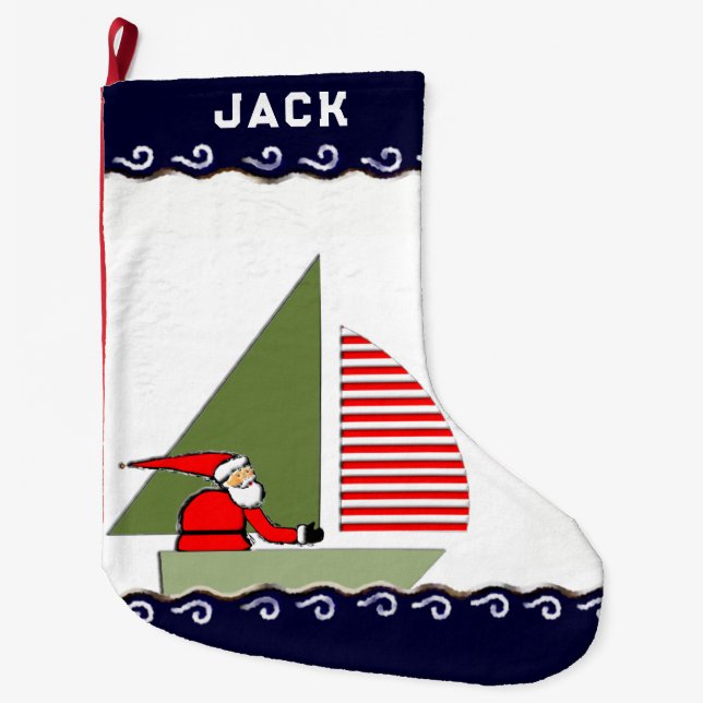Meia De Natal Grande Presente de Férias de Vela (Frente)