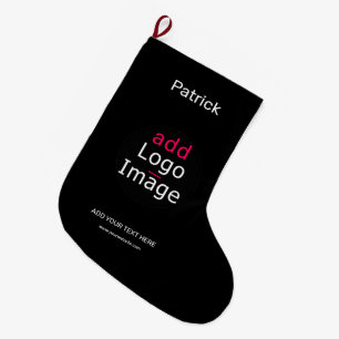 Meia De Natal Grande Preto Personalizado Profissional Extravagante