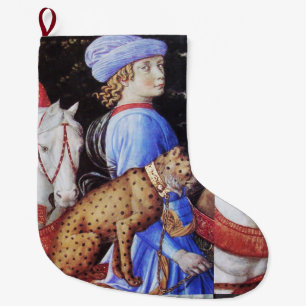 Meia De Natal Grande Procissão de Magus Melchior,Cavaleiros,Gato Selva